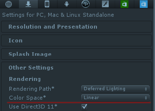 Linear color space