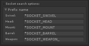 Turret socket search prefixes for swivel, head, mount, barrel, and weapon sockets.