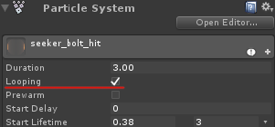 Particle system 'Looping' flag location